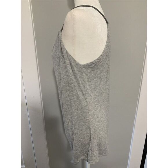 Cynthia Steffe Womens Solid Gray Chain Cowl Neck Tank Top Medium - Picture 4 of 7